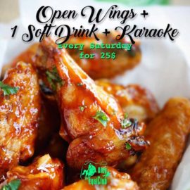 Come and join us at aley-equi club for the best wings in town, that it is followed by a karaoke night. Reservation call: 03818112 or 71818112.